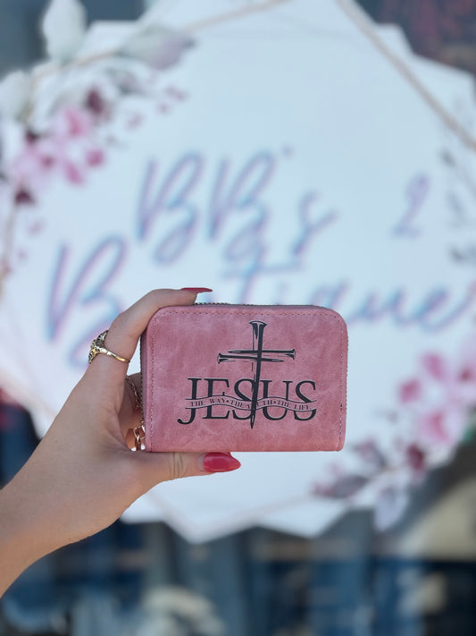 Mauve Jesus Wallet