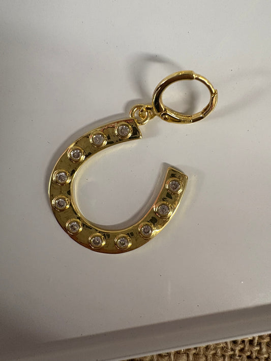 Gold Horseshoe Charm