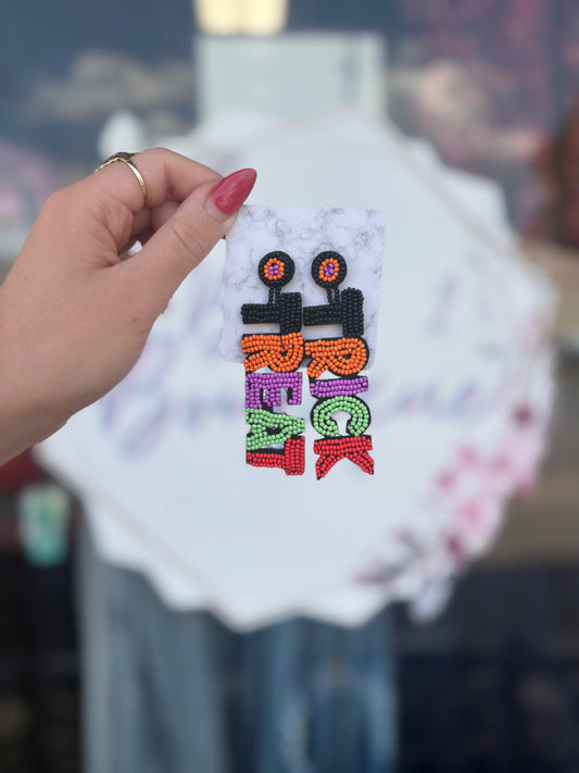 Trick or Treat Beaded Earrings