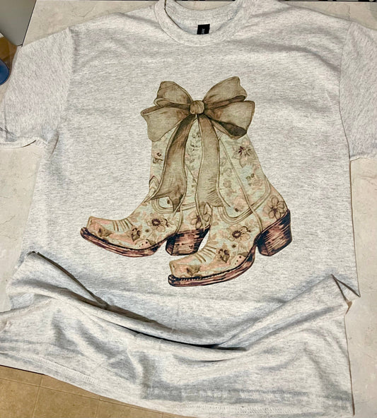 Country Boots and Bow T-Shirt