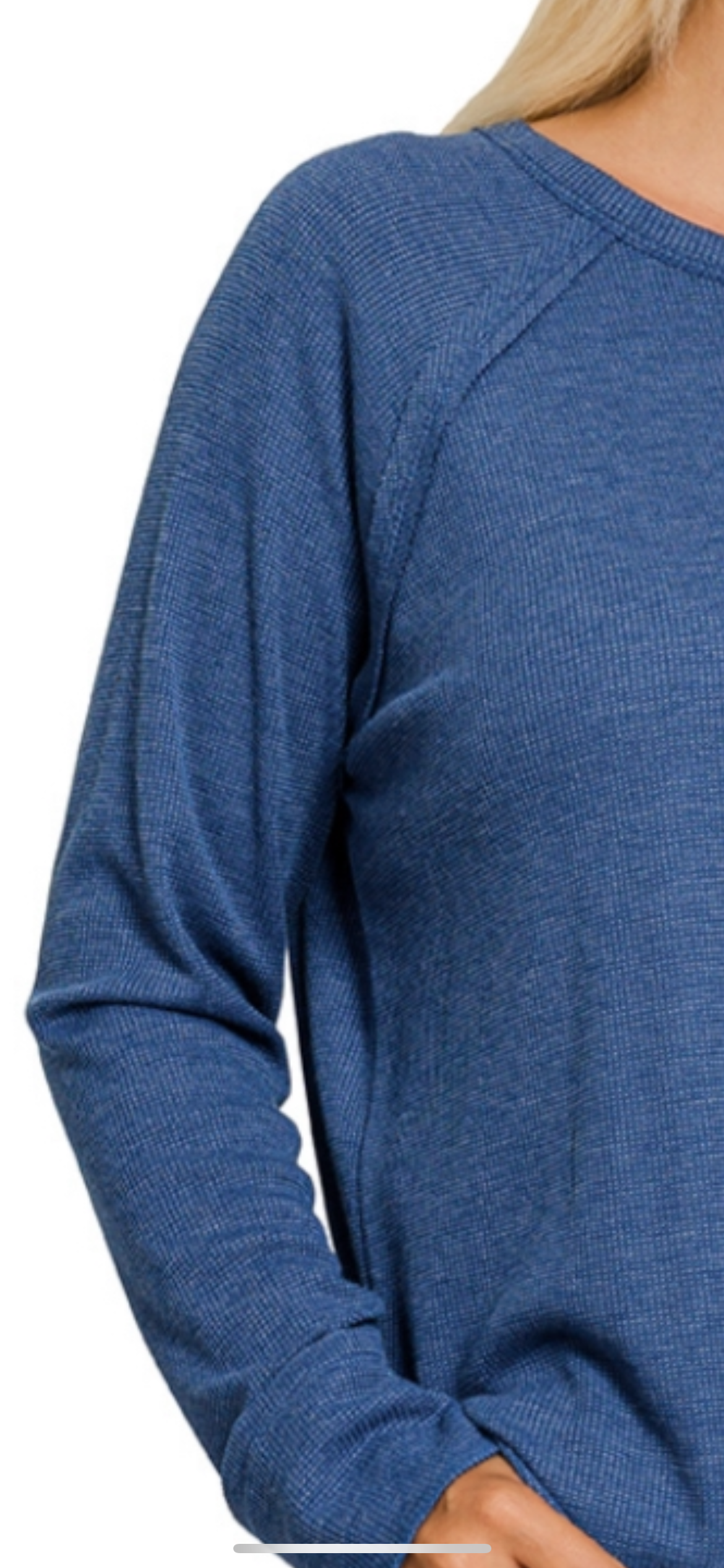 Curvy baby waffle long sleeve top