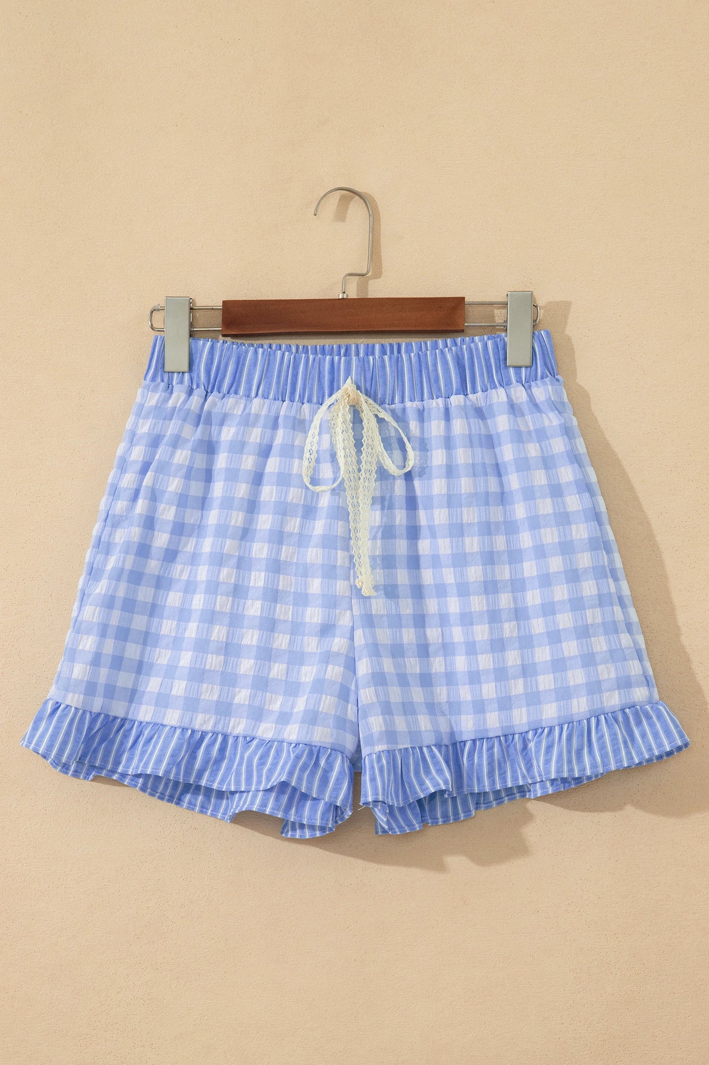 Blue Gingham Shorts