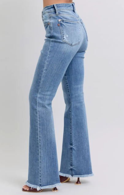 Judy Blue Bootcut Fray Hem Jeans