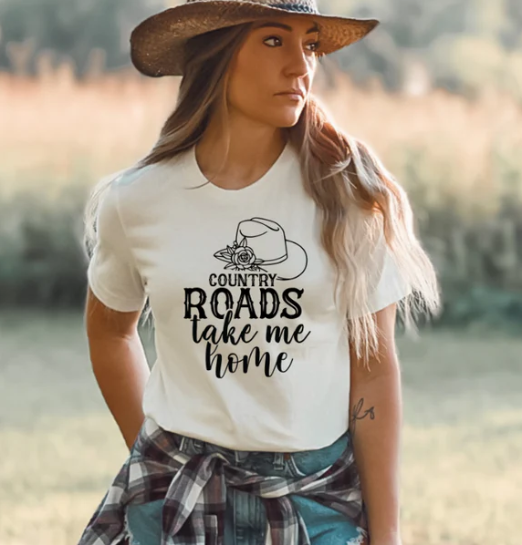 COUNTRY ROADS TAKE ME HOME TEE