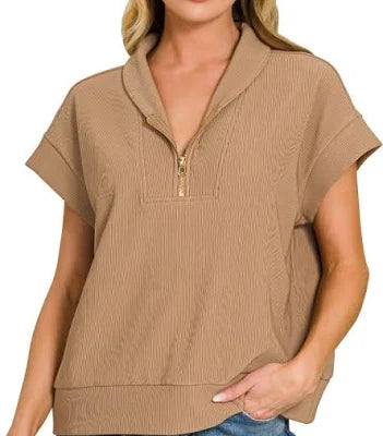 Curvy Cocoa Zip Vest