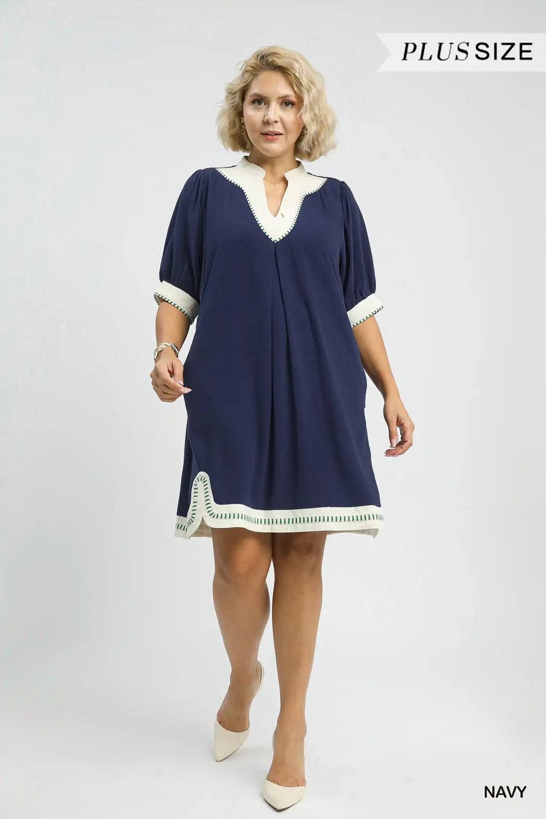 Curvy Navy Umgee Dress