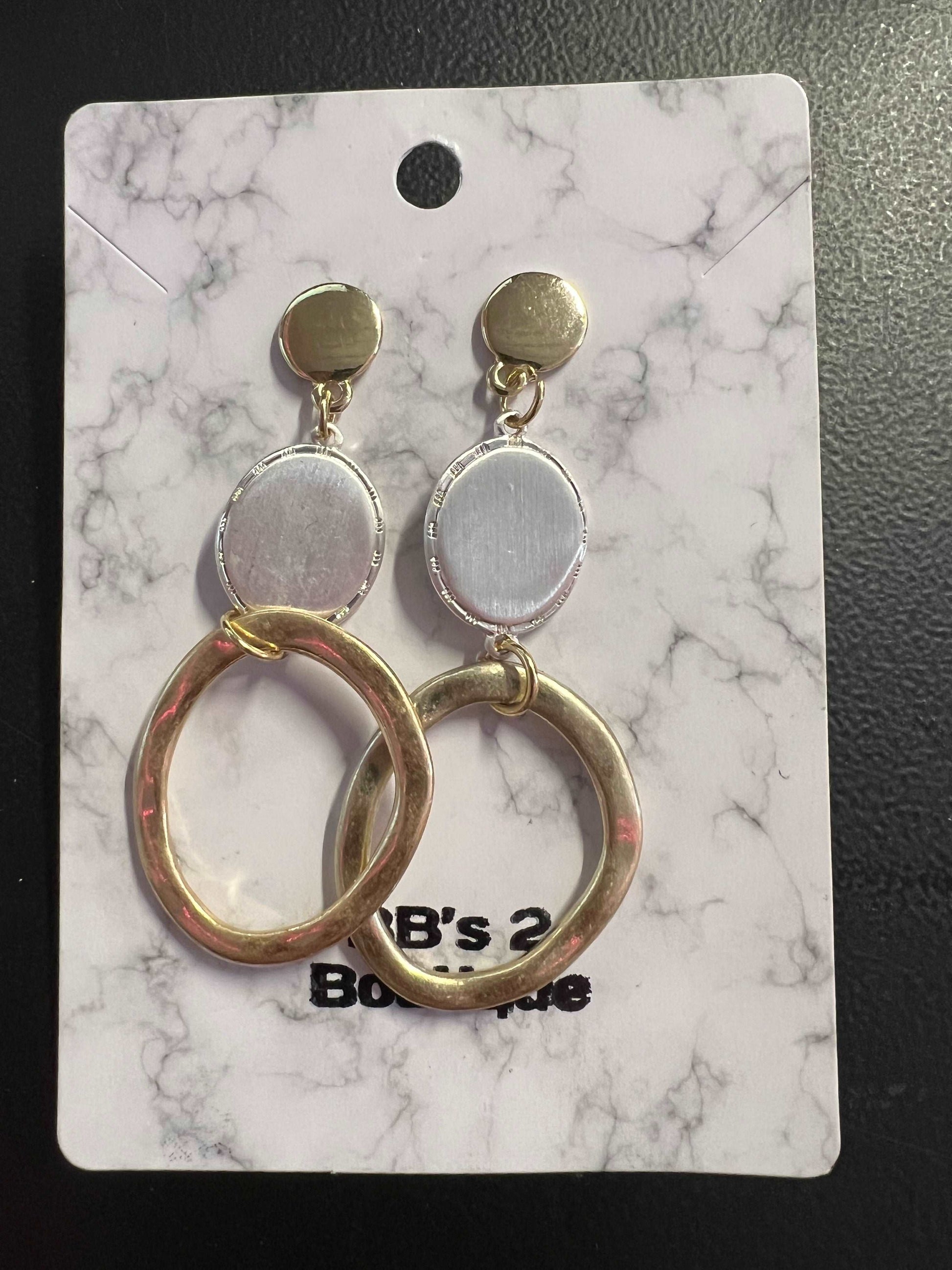 Gold/Silver Hollow Circle Earrings