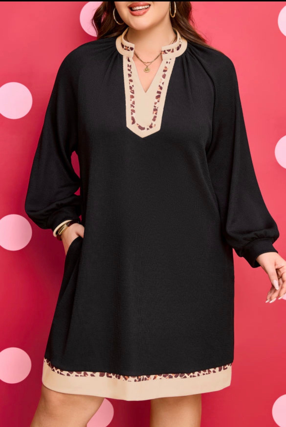 Midnight Leopard Curvy Dress