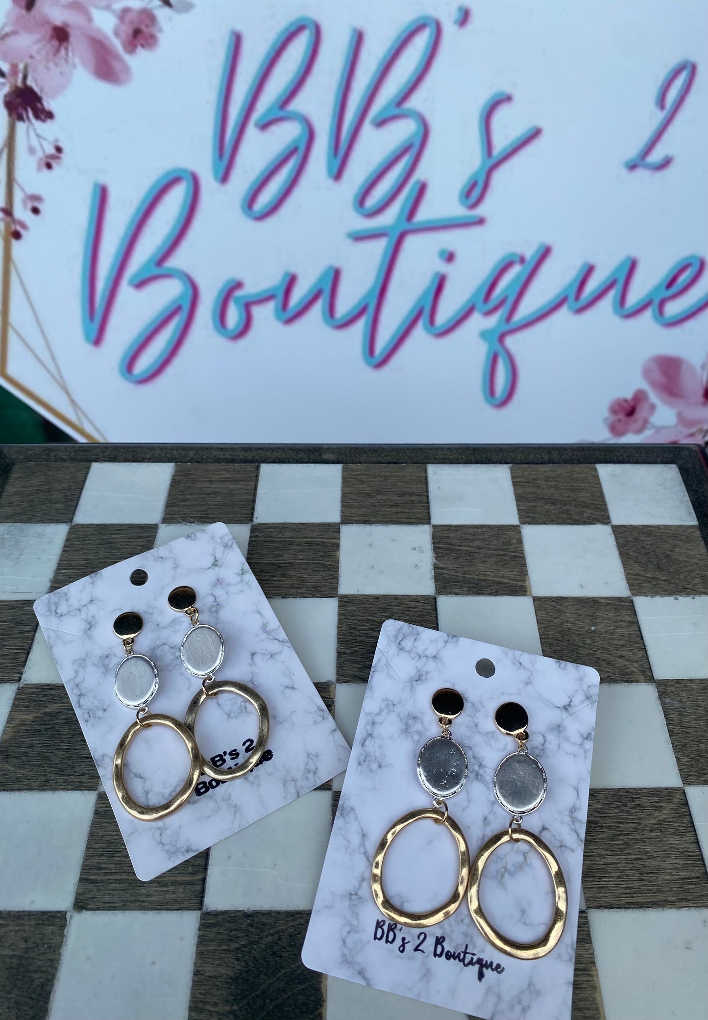 Gold/Silver Hollow Circle Earrings