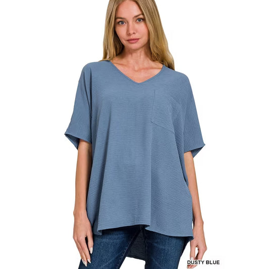 Curvy Dusty Blue Dolman