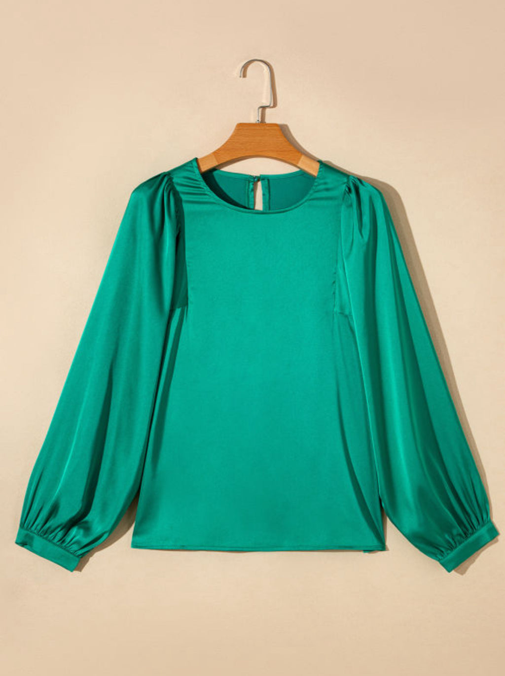 Green Satin Blouse