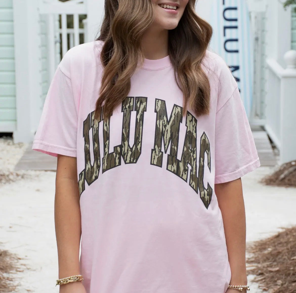 LULU MAC Pink Mossy Oak Tee