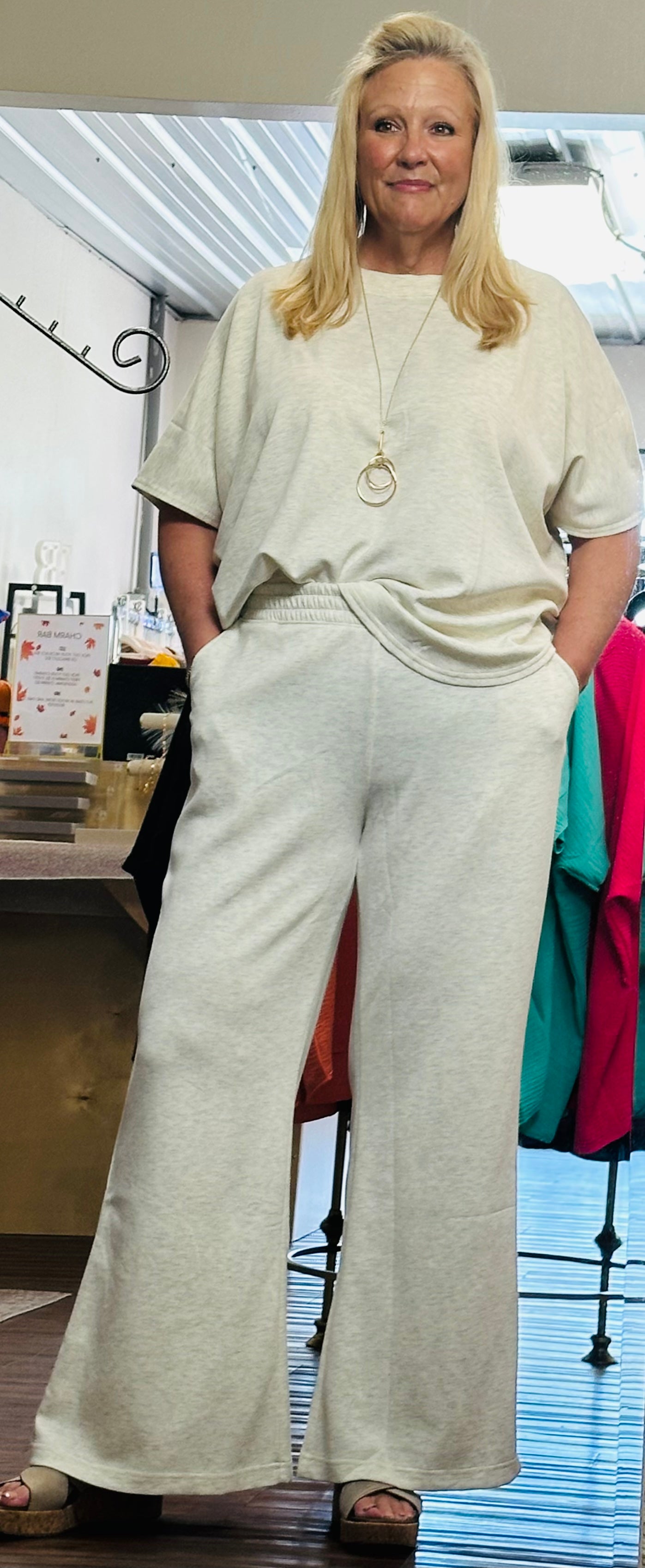 Curvy Ivory Pant Sets