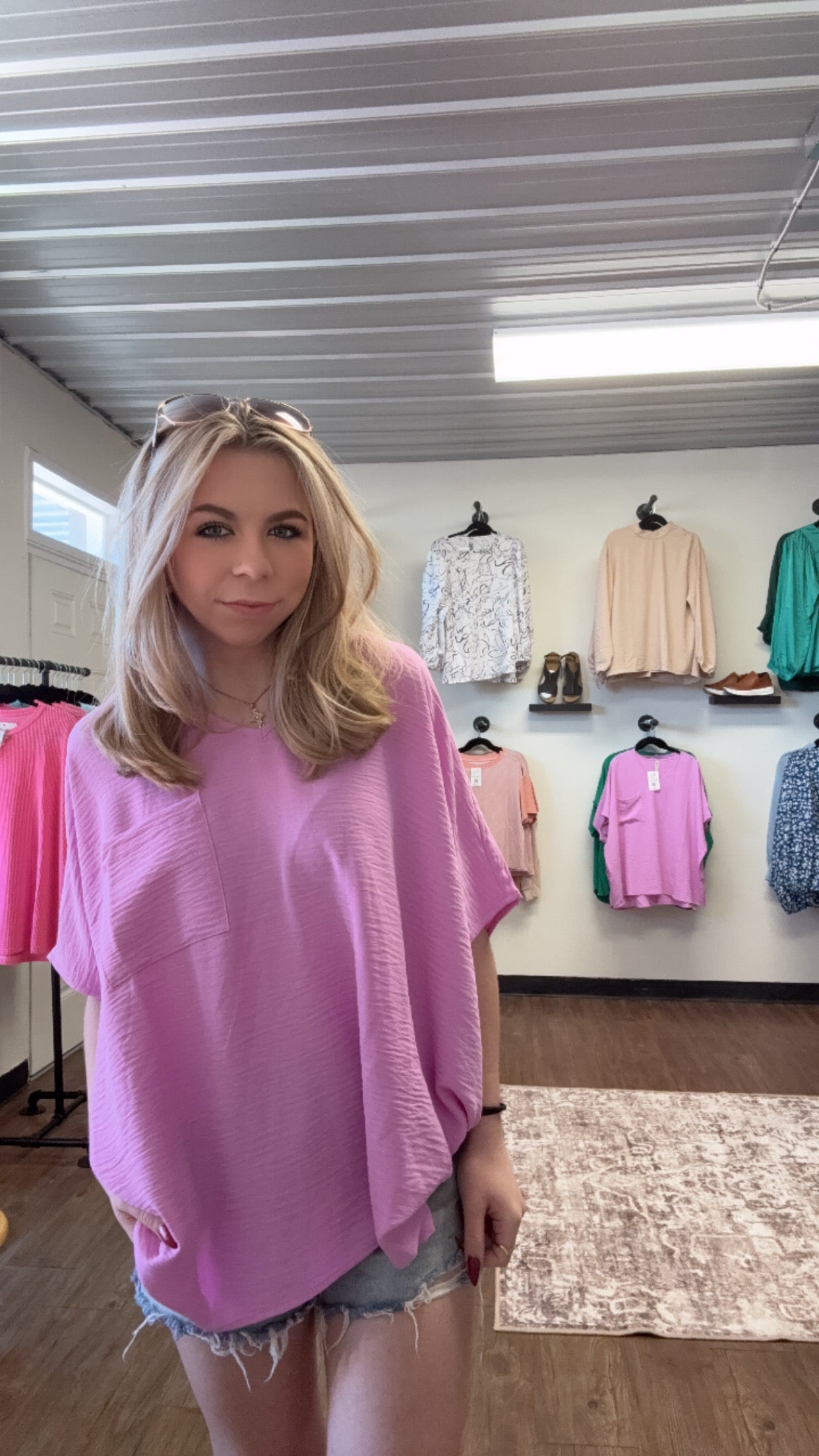 Lavender Dolman Sleeve Top