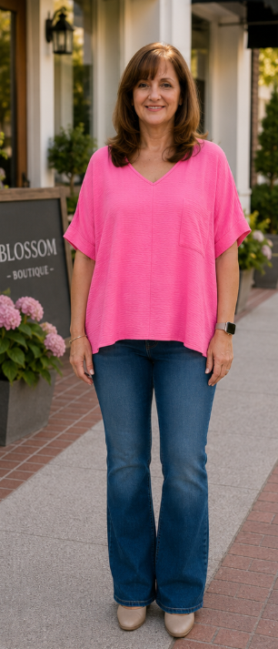 Candy Pink Zenana Dolman Top