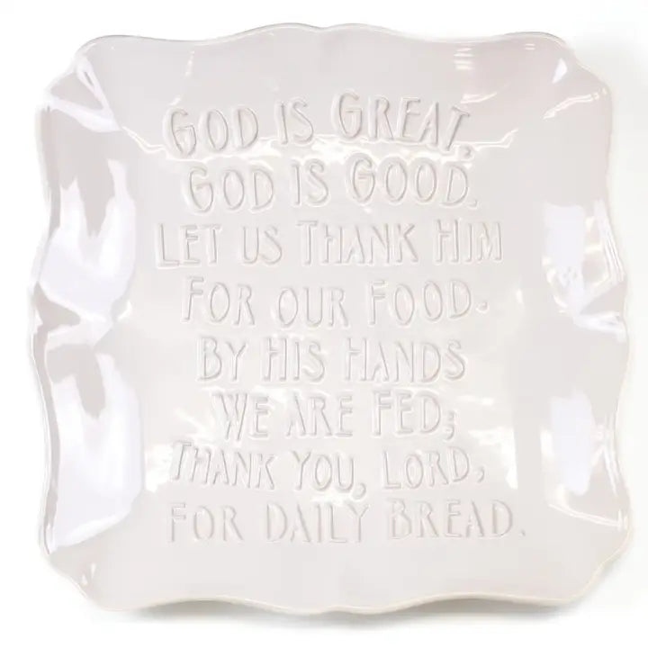 God is Great Square Platter