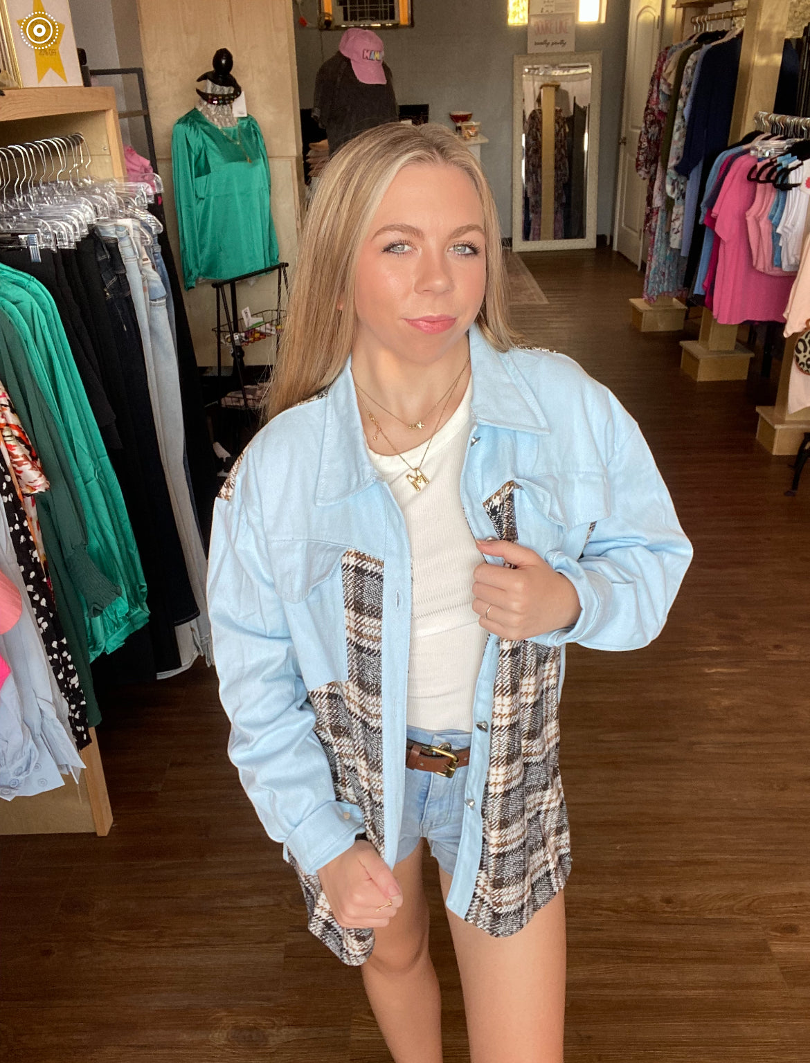 Colorblock Denim Jacket