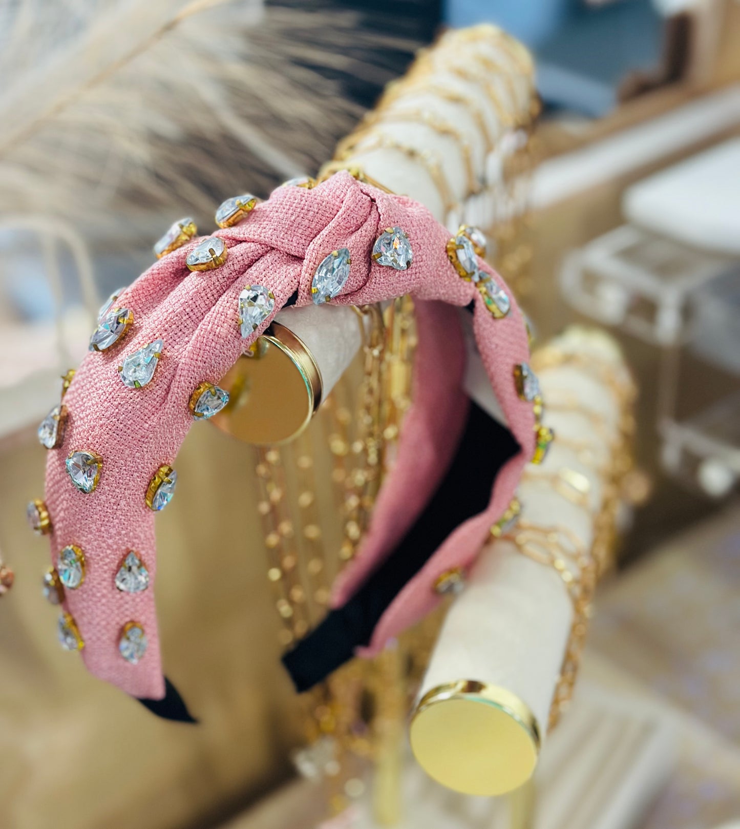 Light Pink Rhinestone Headband