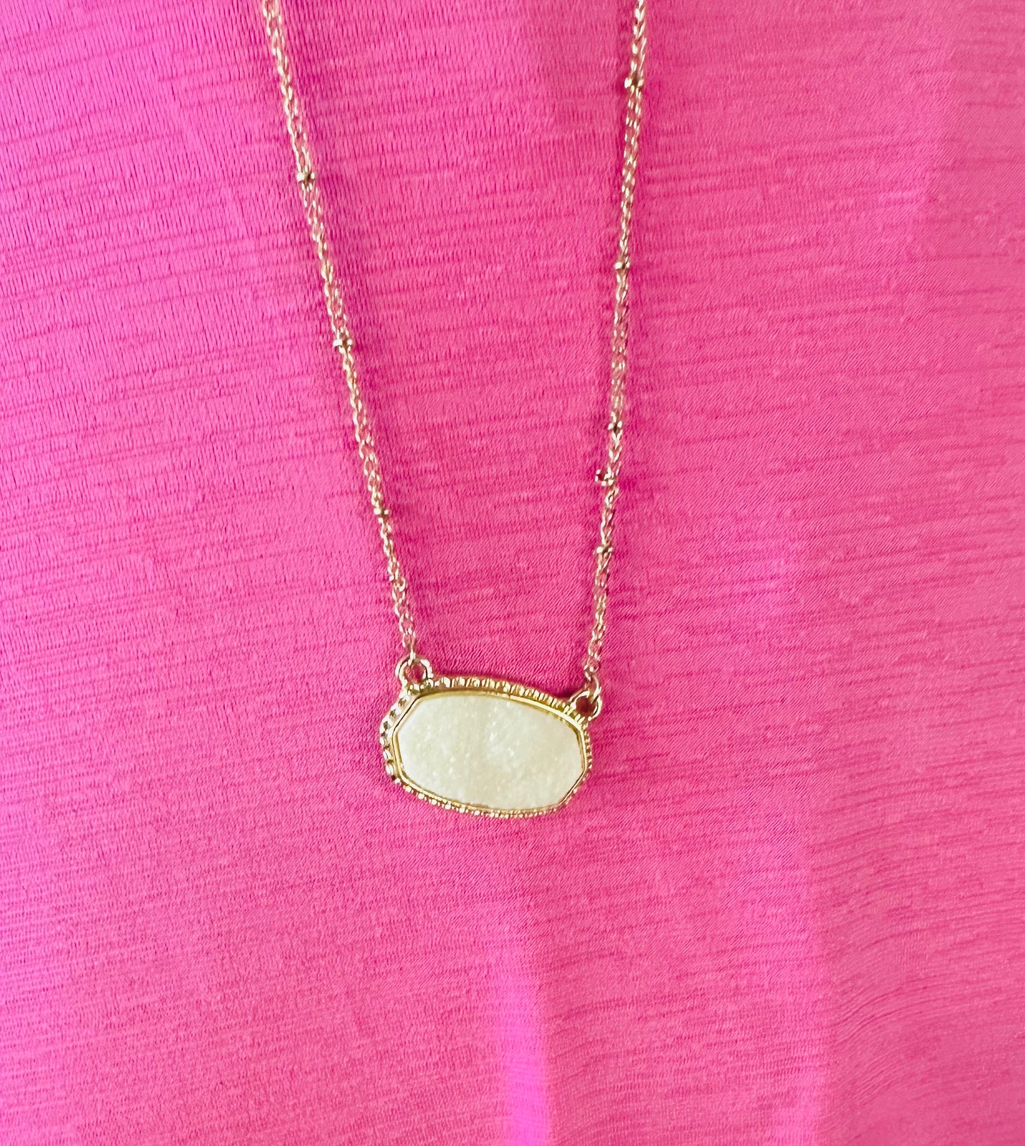 White glitter Necklace