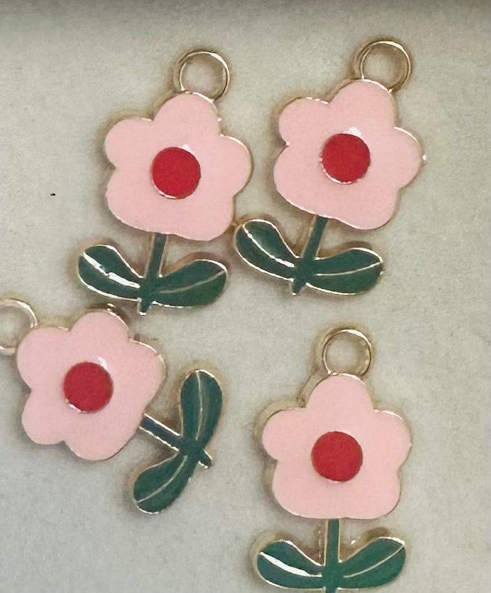 Pink Flower Charm