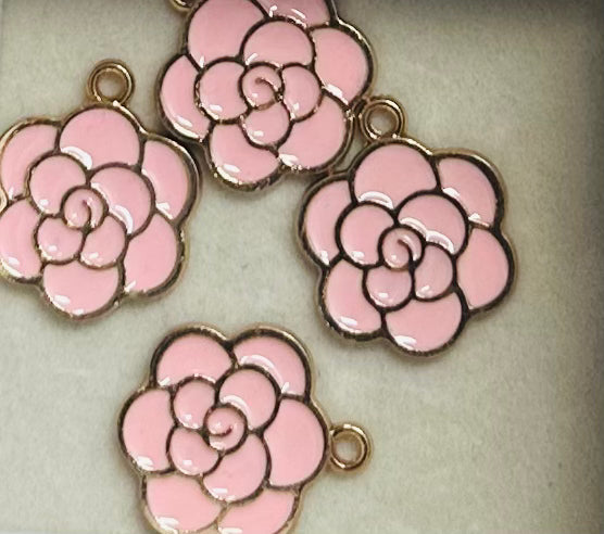 Pink Flower Blossom Charm