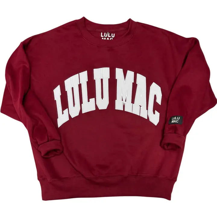 Lulu Mac Burgundy & White Sweatshirt