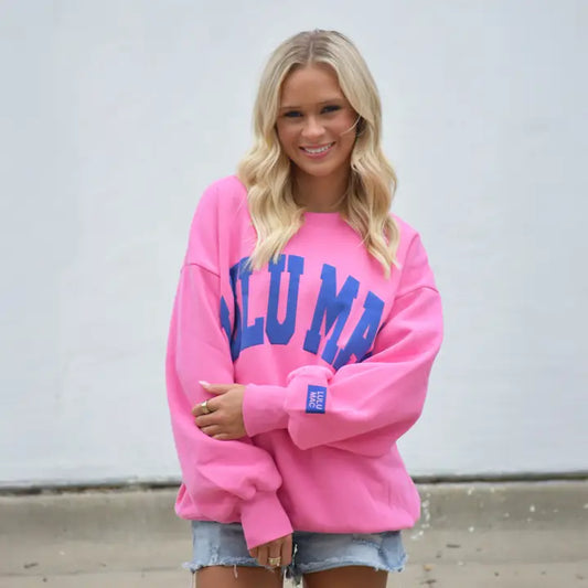Lulu Mac Hot Pink/Blue Sweatshirt