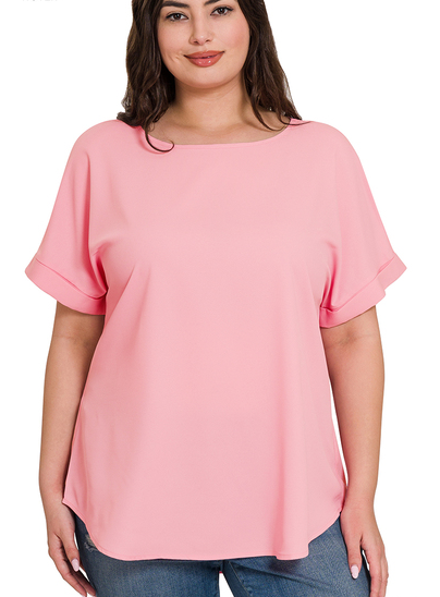 Stylish Boat Neck Top in 2 Colors