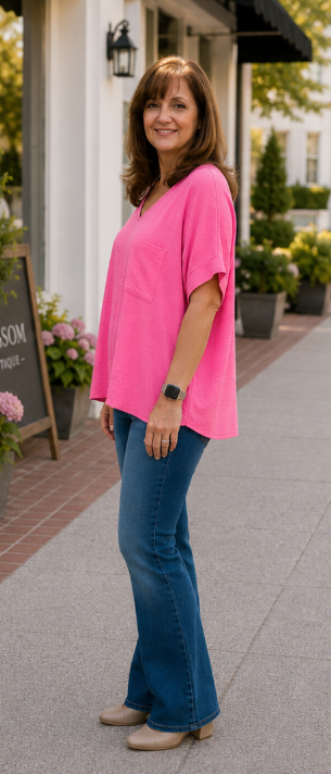 Candy Pink Zenana Dolman Top