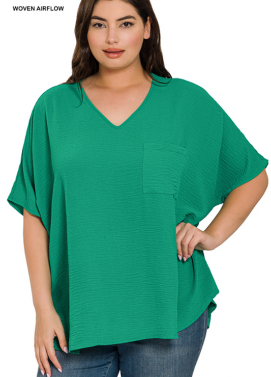 Kelly- Green Zenana Doleman - CURVY