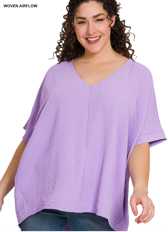 Lavender Zenana Dolman Curvy Top