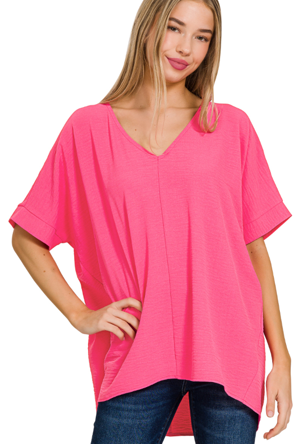 Candy Pink Zenana Dolman Top