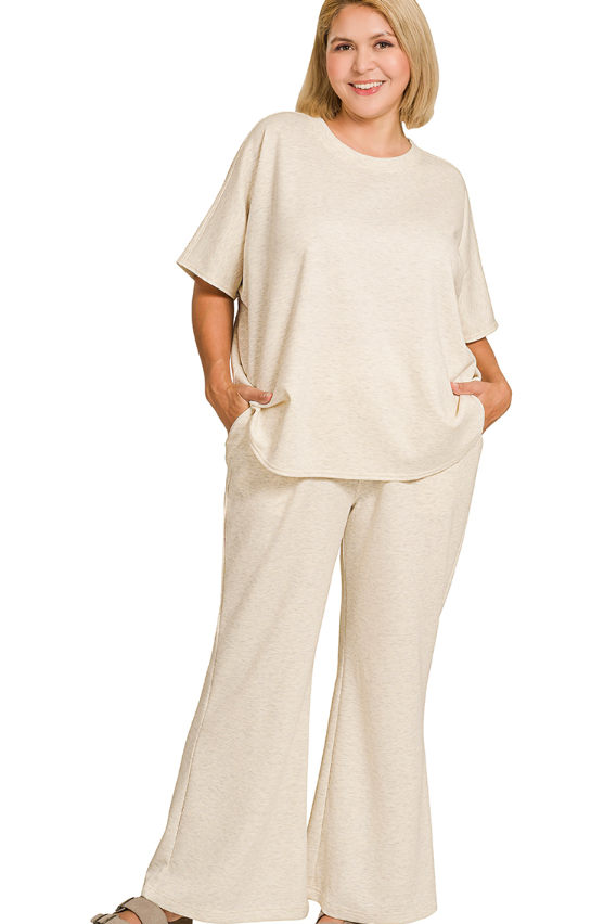 Curvy Ivory Pant Sets