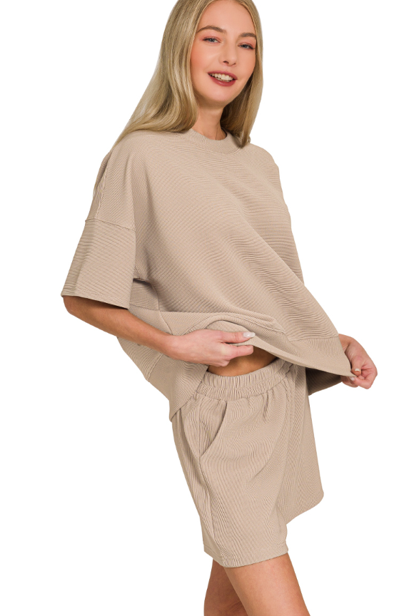 Ash Mocha Two Piece Set
