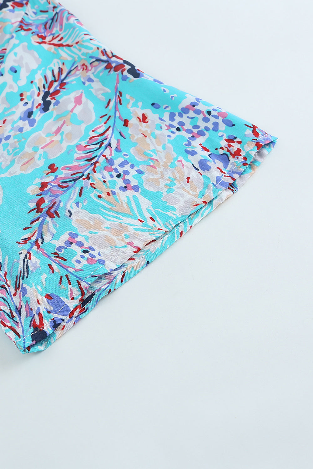 Maxi Dress VNeck Teal Spring Floral