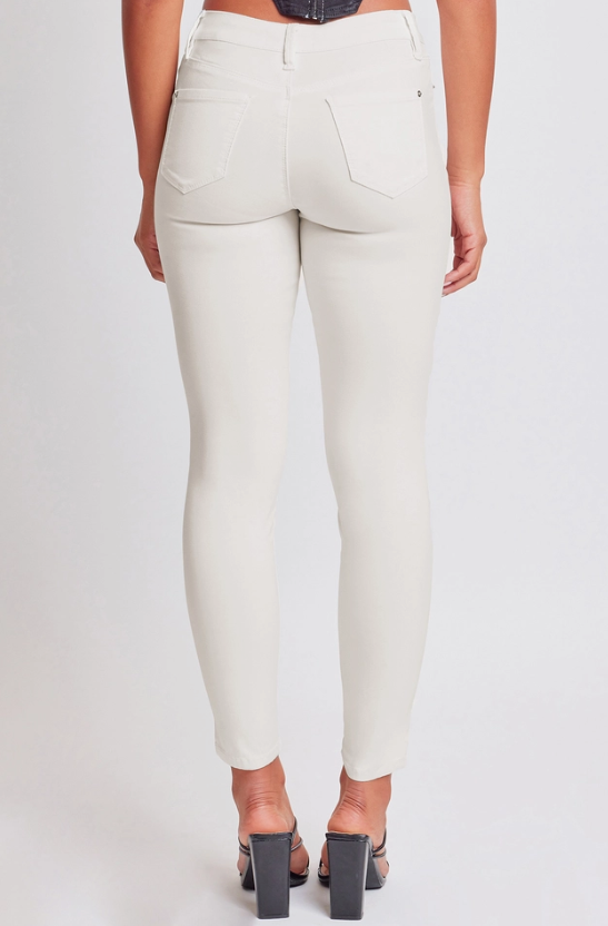 YMI Hyperstretch Mid-Rise Skinny Jean Vanilla