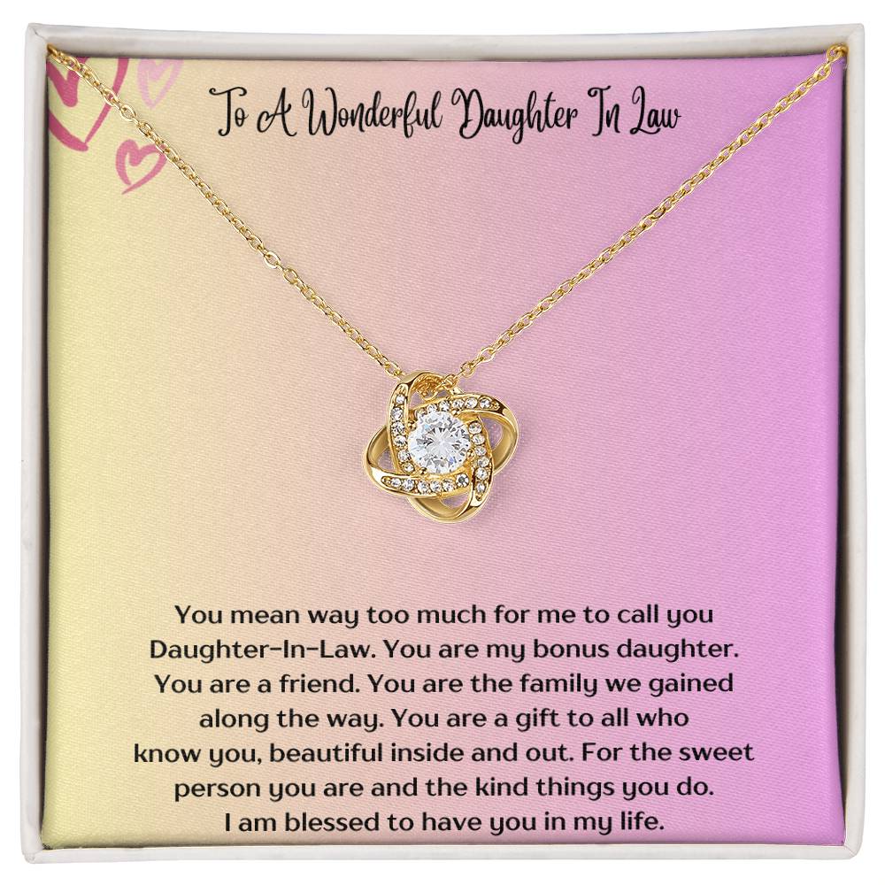 DAUGHTER IN LAW LOVE KNOT NECKLACE