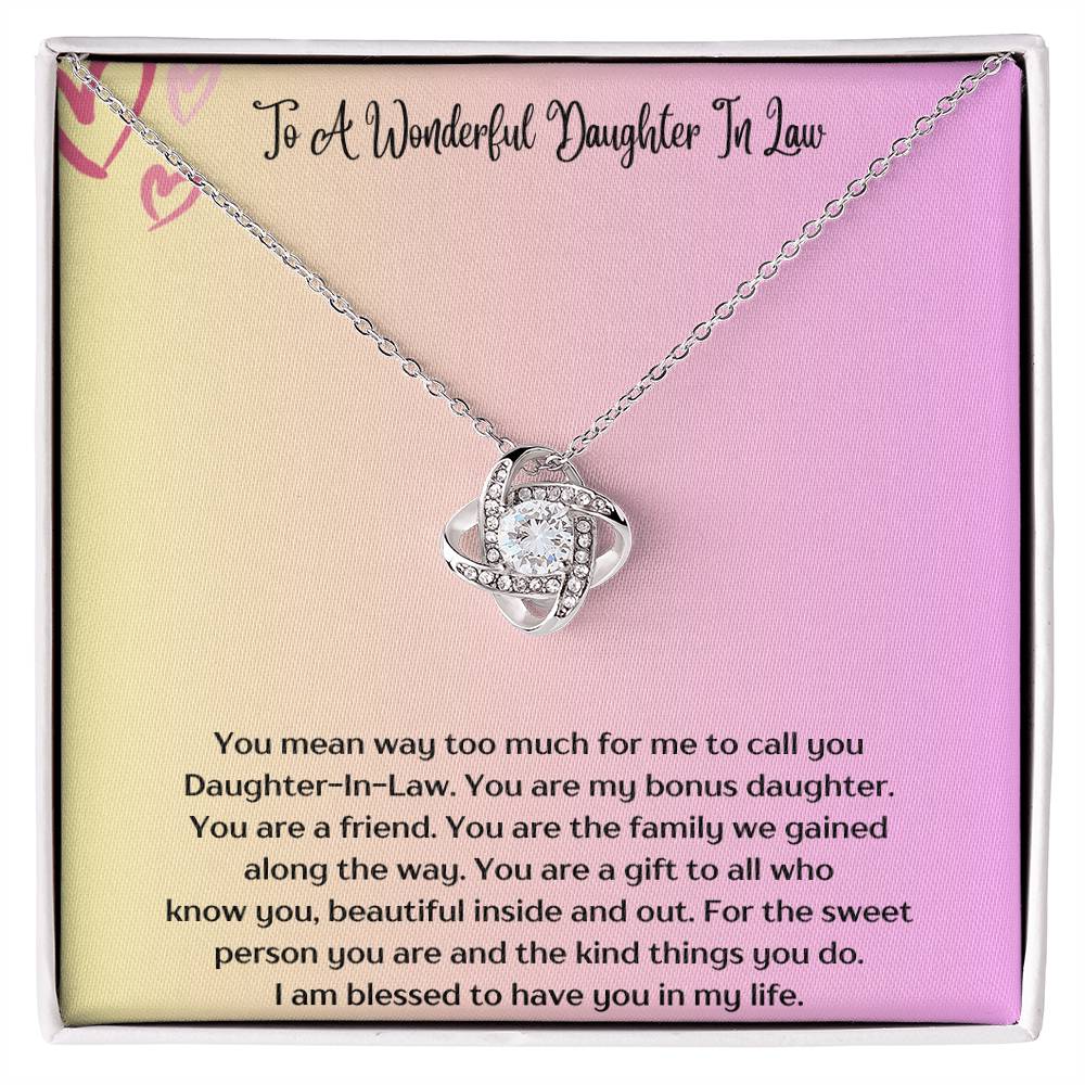 DAUGHTER IN LAW LOVE KNOT NECKLACE
