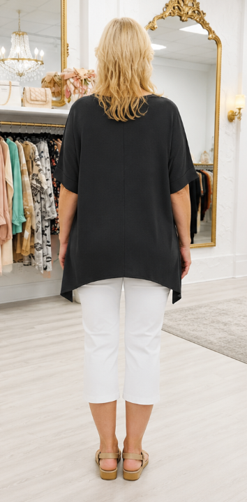 Black Zenana Dolman Curvy Top