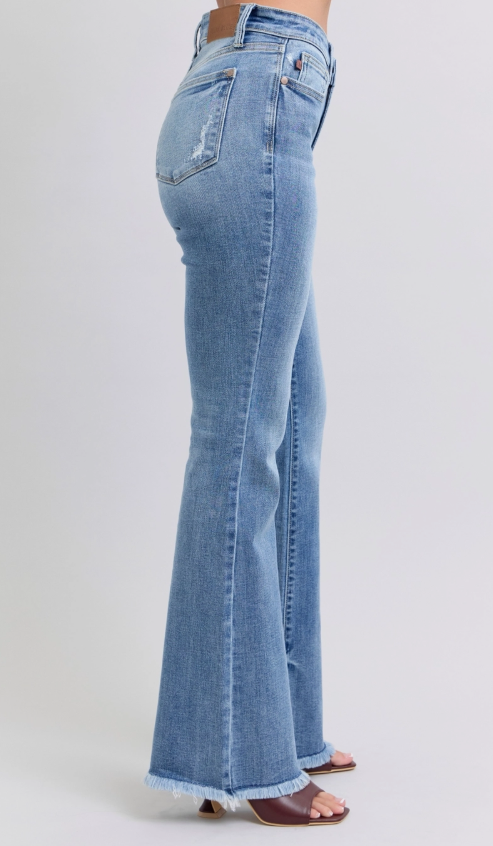 Judy Blue Bootcut Fray Hem Jeans