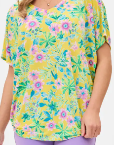 Yellow Easy Fit Tunic - Curvy