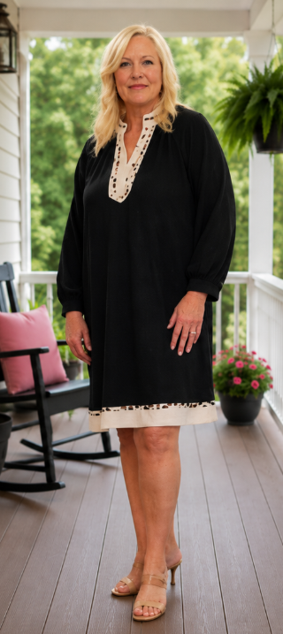 Midnight Leopard Curvy Dress