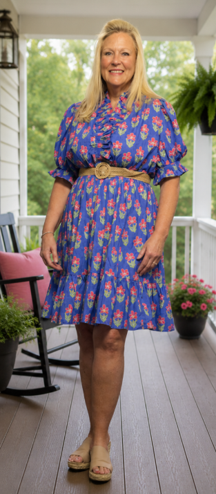 Curvy Periwinkle Baby Doll Dress