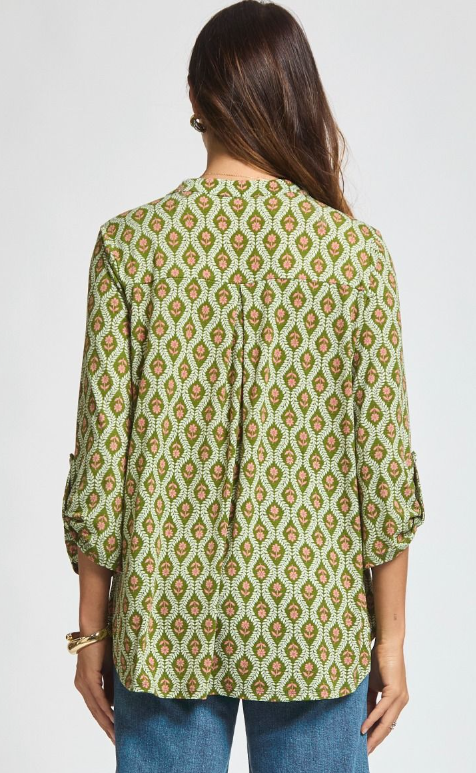 Olive Lizzy 3/4 length sleeve - CURVY