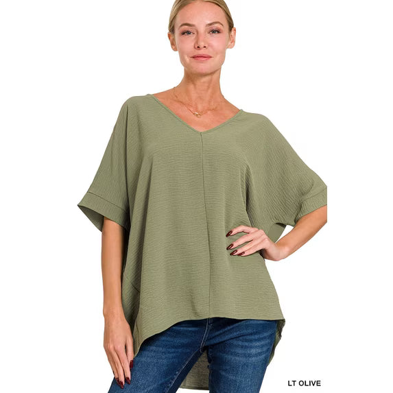 Light Olive Dolman Top