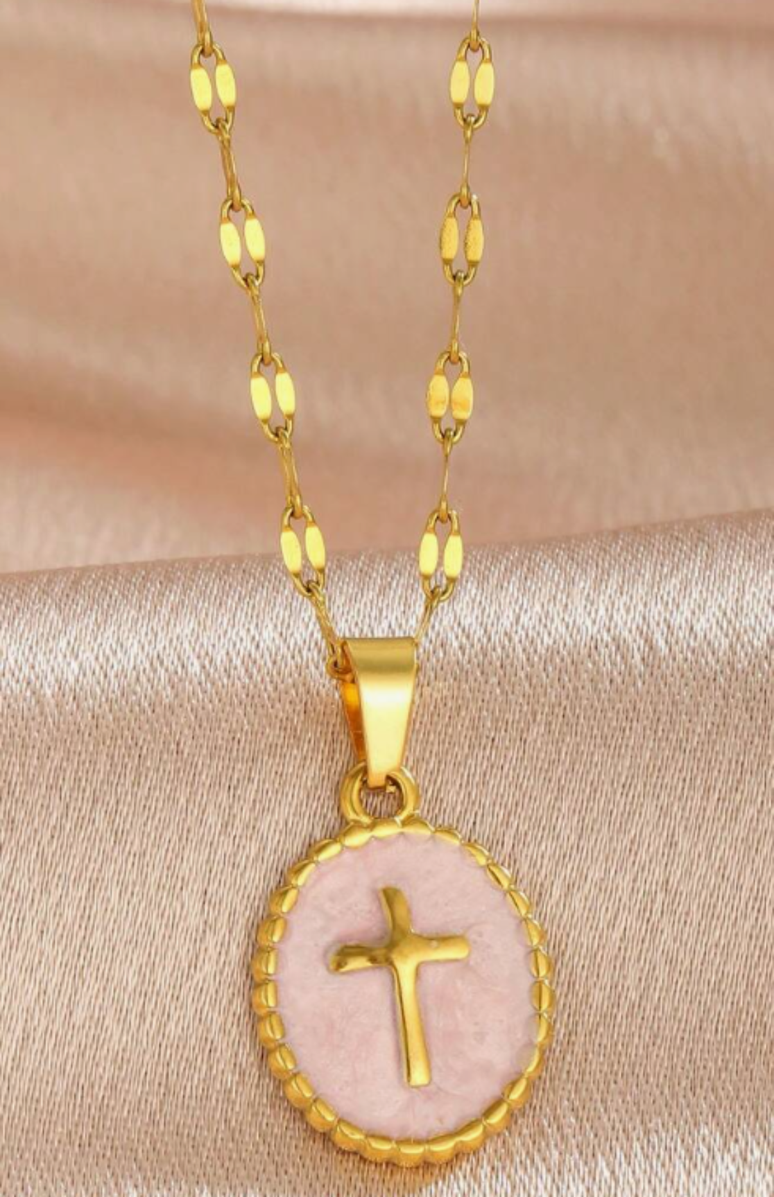 Dainty Cross Necklace/In 2 Colors